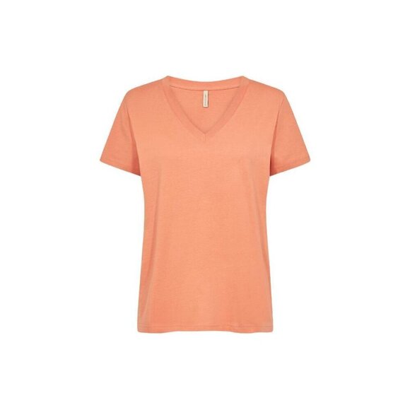 NWT Soya Concept Derby 2 100% Organic Cotton Orange V Neck Tee - Picture 4 of 5